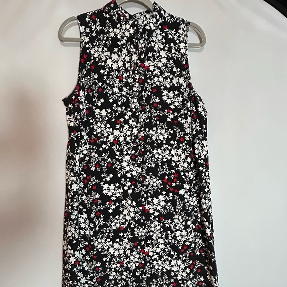 J. Jill Black and White Floral Button Dress - Picture 6 of 9